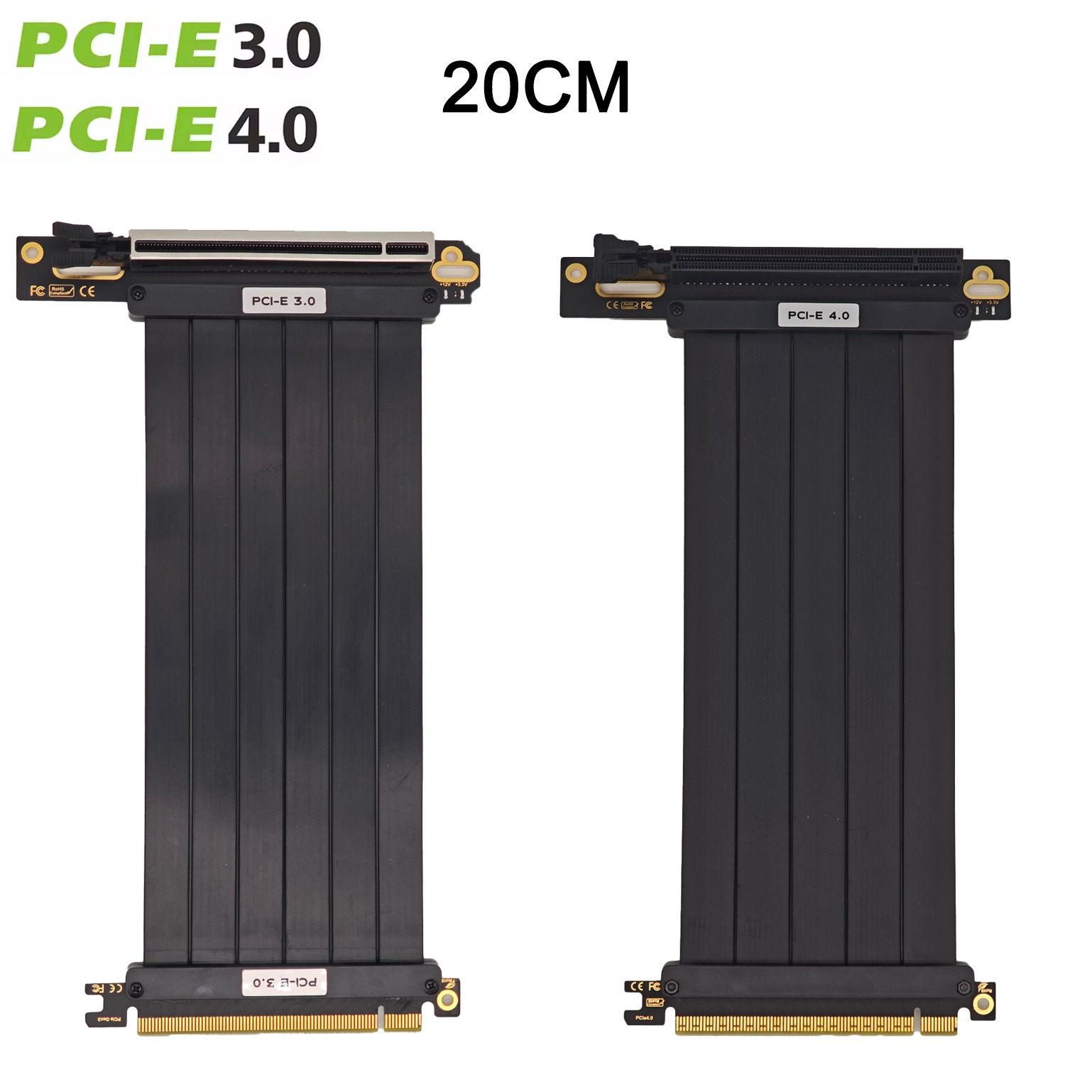 Pcie Riser Cable - PCIe 4.0 x16 Riser Cable Double