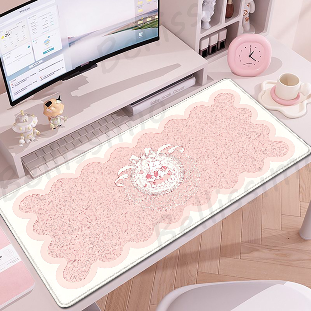 Pc Gaming Pink - Cute Rabbit Pink White Gaming Mouse