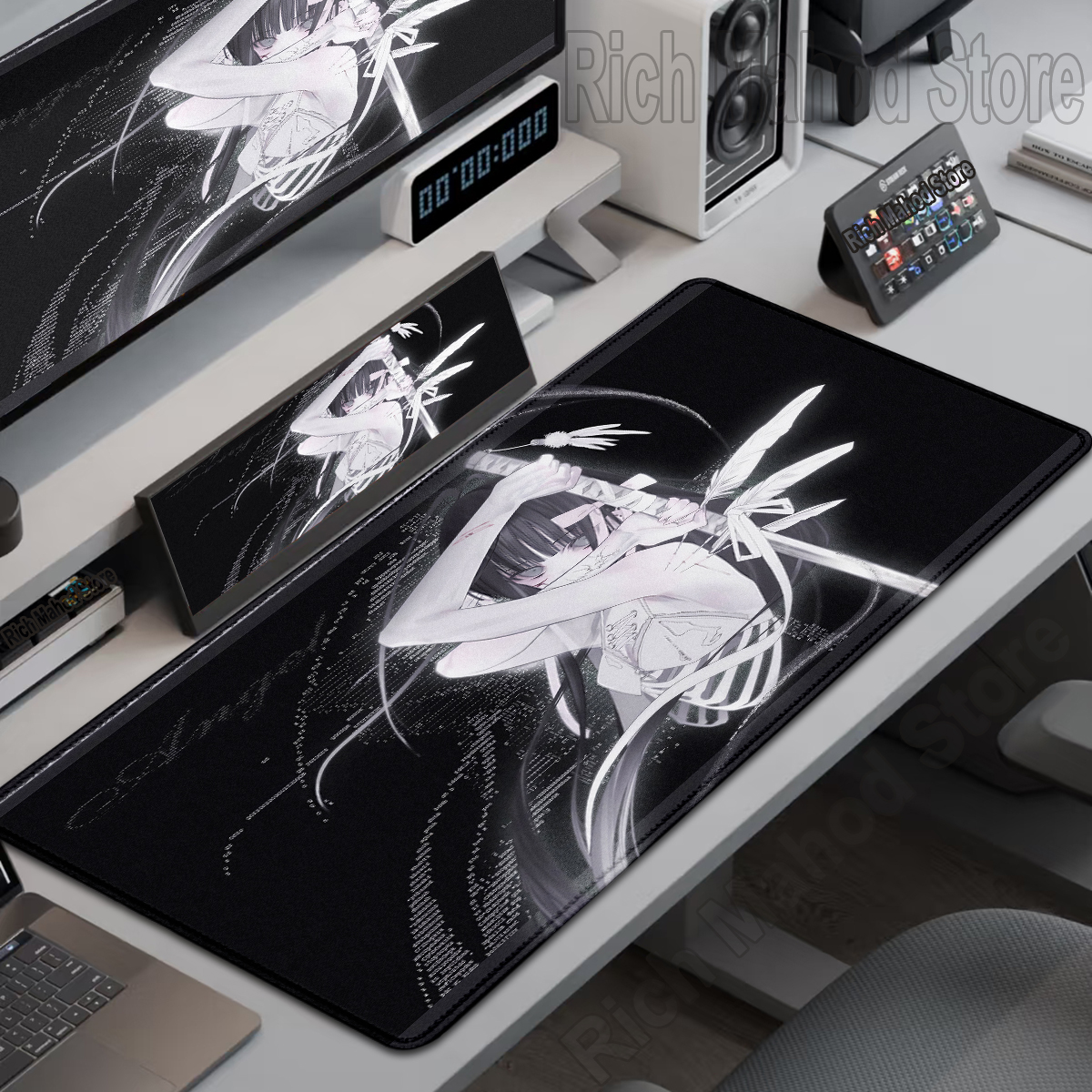 Pc Gaming Girl - Black White Skeleton Sword Girls Mouse