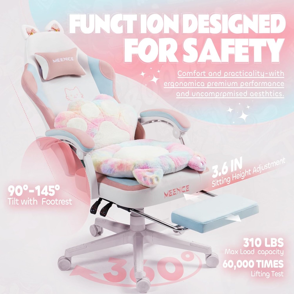 Gaming Chair Cute with Cat Ear – Pc Gaming Girl Bewertung und Preis