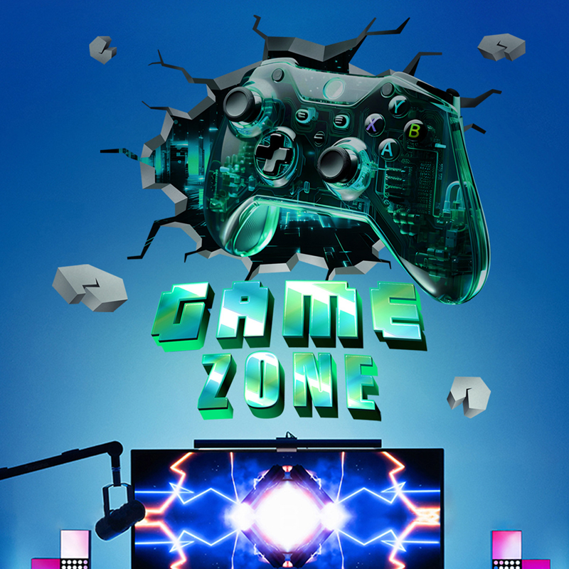 Game Zone Gaming Mural Broken  – Pc Gaming Wallpaper Bewertung und Preis