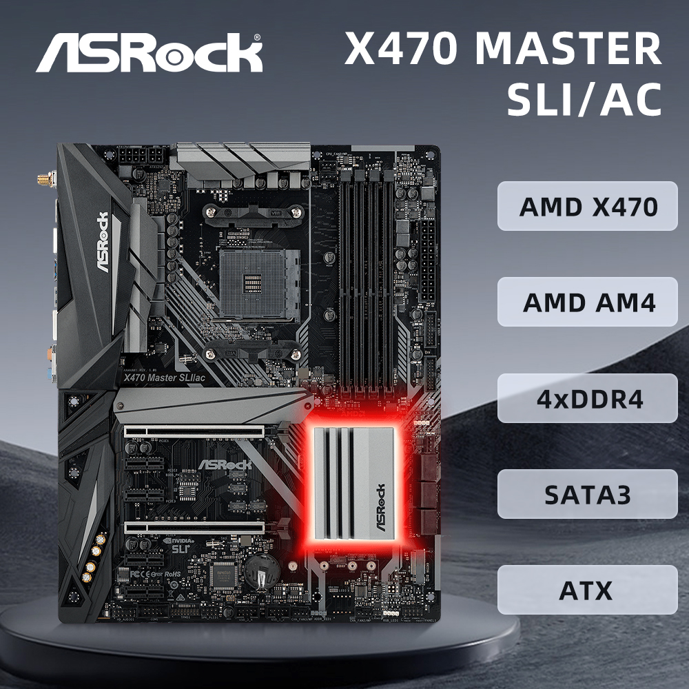 ASUS X470 MASTER SLI/AC Mother – Pc Gaming Cpu Bewertung und Preis