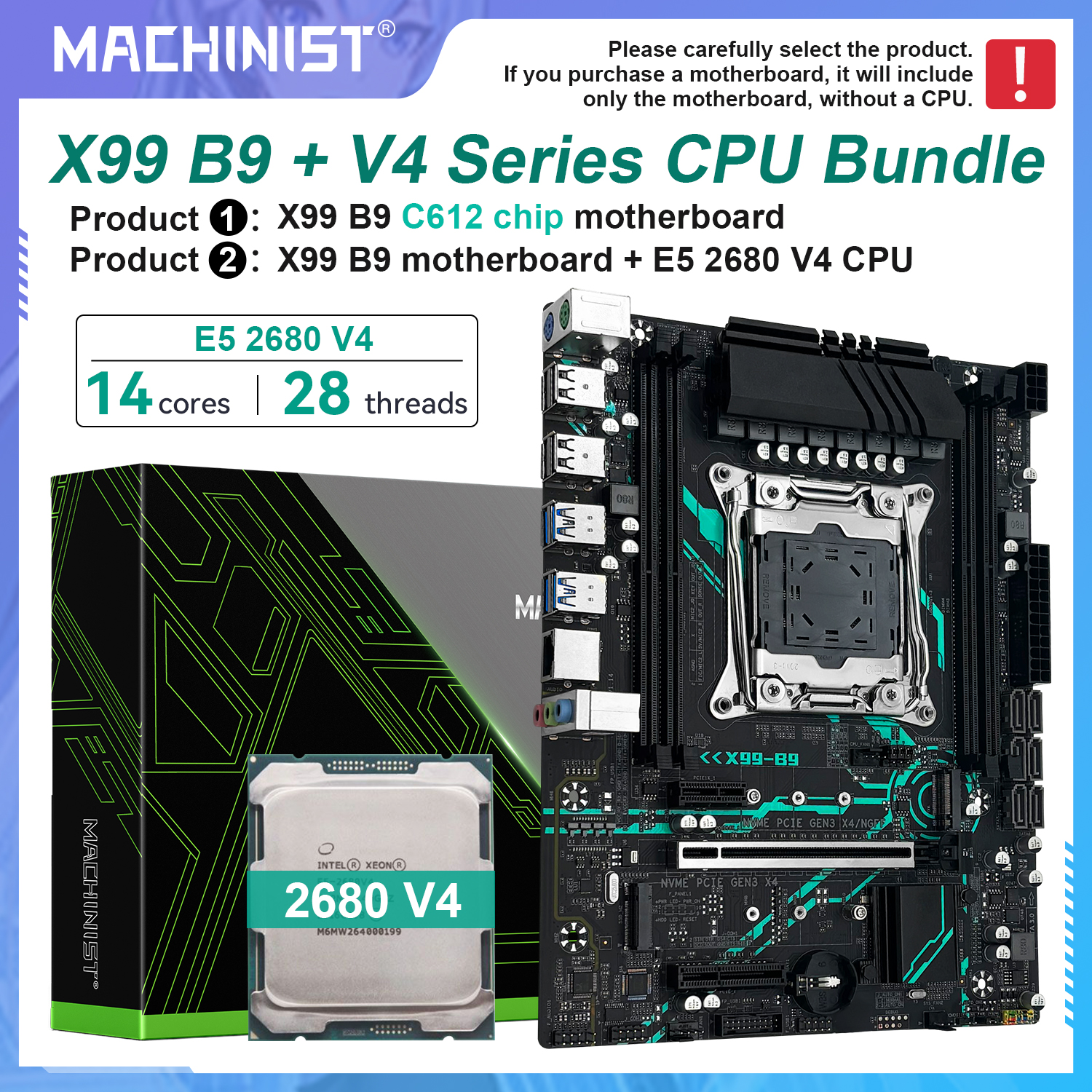 MACHINIST X99 B9 LGA2011-3 Mot – Pc Gaming Cpu Bewertung und Preis