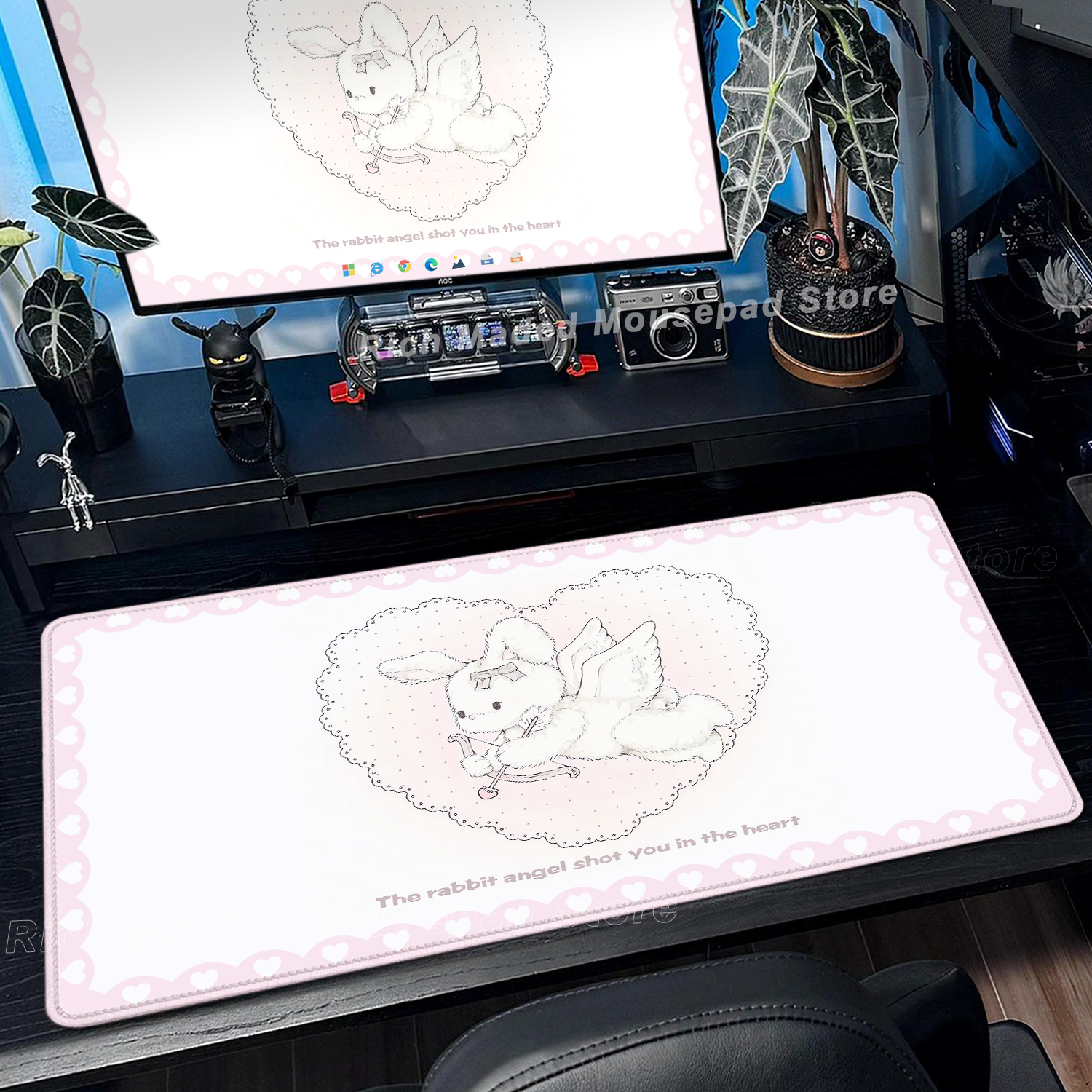 Pink Rabbit Mouse Pad XXL Cute – Pc Gaming Pink Bewertung und Preis