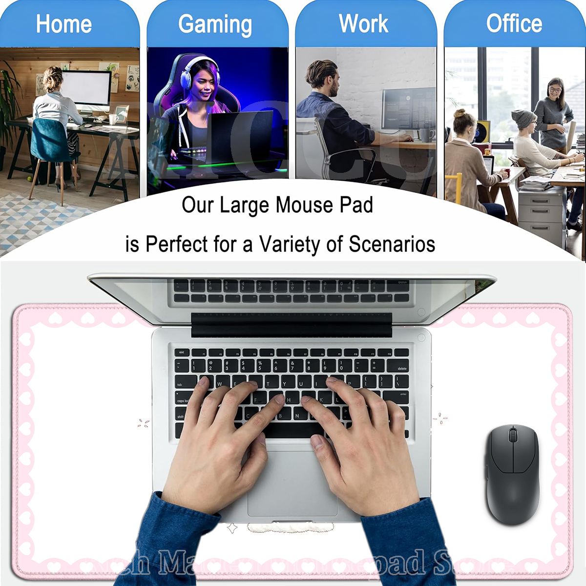 Pink Rabbit Mouse Pad XXL Cute – Pc Gaming Pink Bewertung und Preis