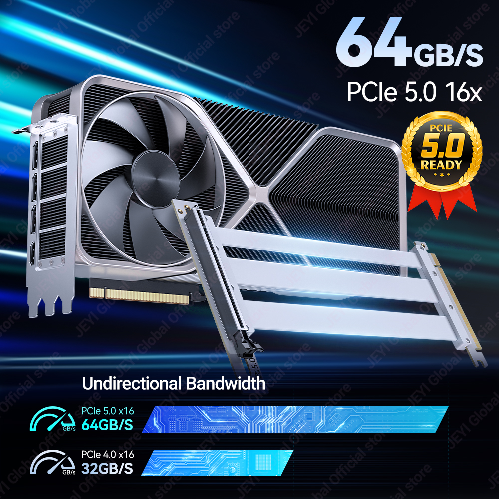 JEYI PCIe 5.0 X16 Riser Cable  – Pcie Riser Cable Bewertung und Preis