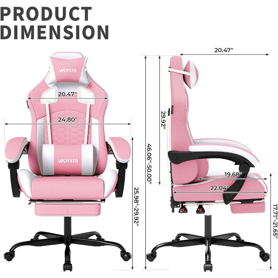 Pink Gaming Chair with Massage – Pc Gaming Pink Bewertung und Preis
