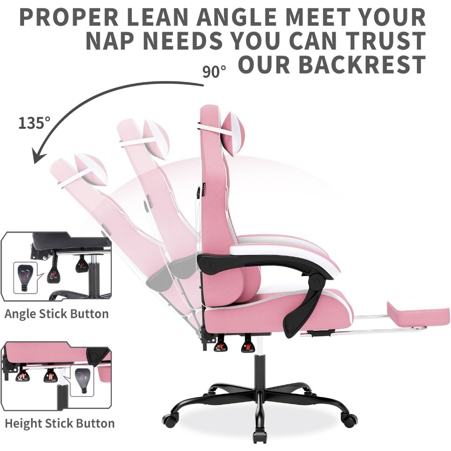 Pink Gaming Chair with Massage – Pc Gaming Pink Bewertung und Preis