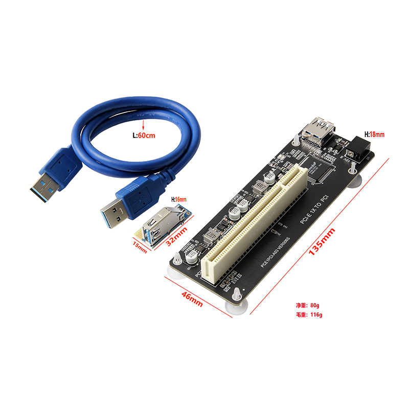 PCI E PCI-E PCI Express X1 to  – Pcie Riser Cable Bewertung und Preis